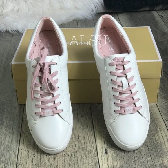 🎄 SANTA’S DEAL 🎄 Michael Kors Catelyn Lace Up Napa PU Optic Blossom 45T8CAFS1L - Picture 3 of 9